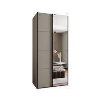 SCHWEBETÜRENSCHRANK 245,5/120/64 2-türig - Kaschmir/Schwarz, Holz/Metall (120/245/64cm) - Abiks Möbel