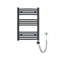 HANDTUCHHEIZKÖRPER elektrisch gebogen Anthrazit 75/50/5,6 cm - Anthrazit, Metall (50/75/5.2cm) - EMKE