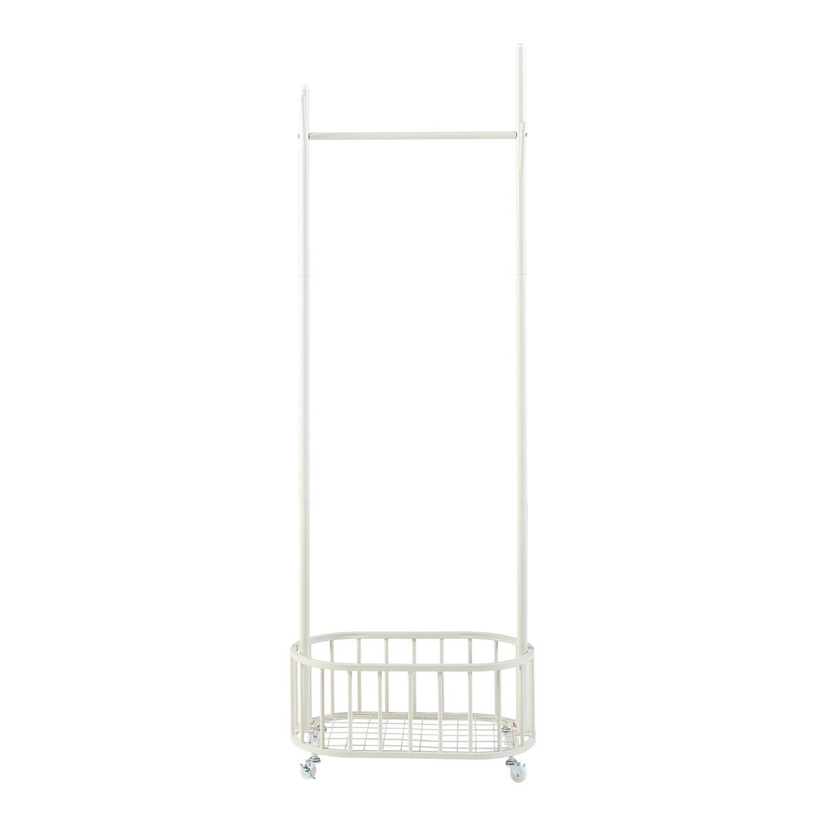 ROLLGARDEROBE Risør - Weiß, Metall (60/175/32cm) - [en.casa]