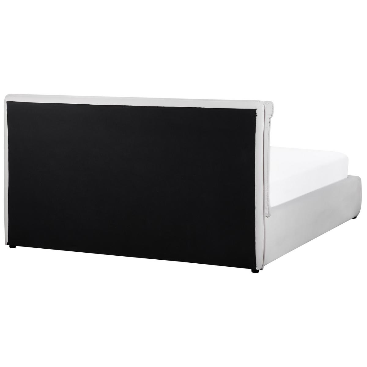 BETT 160/200cm Cremeweiß Bajonna - Creme, Textil (160/200cm) - Beliani
