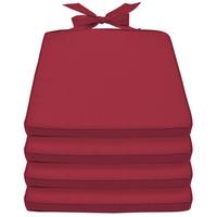 STUHLKISSEN Pia 45/40/5 cm Rot 4tlg - Rot, Textil (40/45cm) - Beautissu 