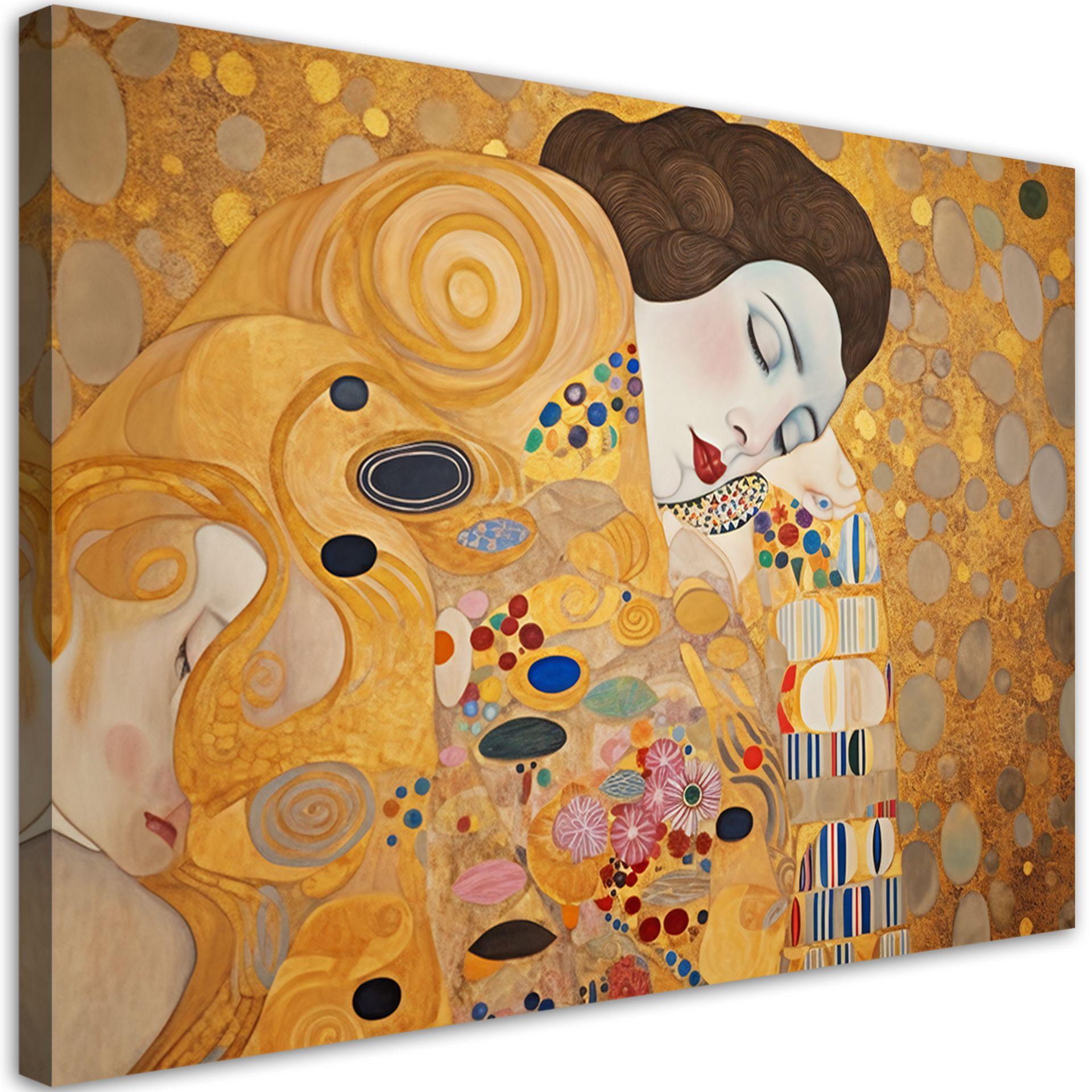 KUNSTDRUCK Gold 90/60 cm - Goldfarben, Textil (90/60cm) - KUNSTLOFT