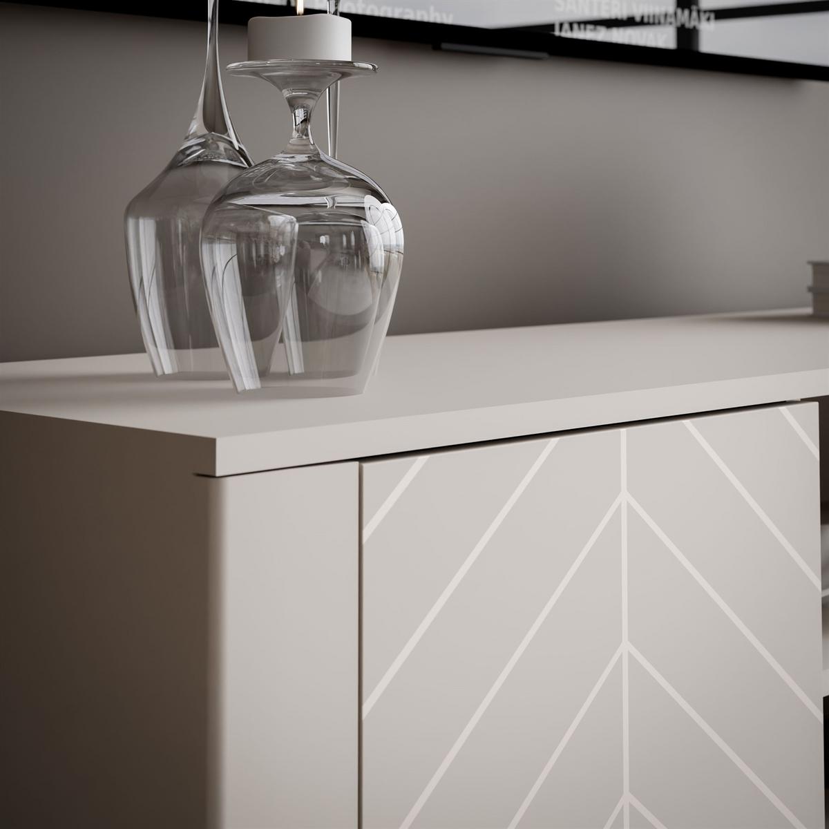 TV-SCHRANK LUMI 135 cm, Kaschmir - Kaschmir, Holzwerkstoff (135/57/41cm) - Lookway
