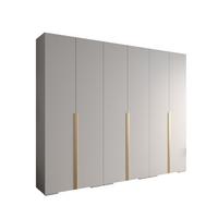 DREHTÜRENSCHRANK 236.7/300/47 6-türig - Goldfarben/Weiß, Holz/Metall (300/236.7/47cm) - MÖBEL KRYSPOL