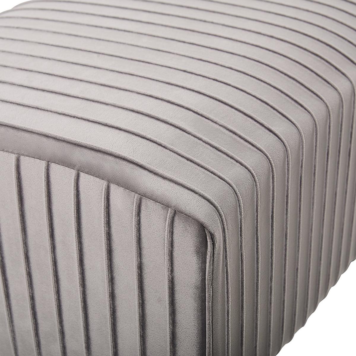 BANK Grau Paterson - Goldfarben/Grau, Textil (118/42/40cm) - Beliani