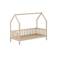 HAUSBETT Kandace 90x200 Kiefer massiv natur mit Dachaufbau - Kieferfarben, Holz (90/200cm) - 58aufmkessel