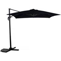 SONNENSCHIRM parasol jardin déporté - 2.5 x 2.5 m - noir Schwarz - Schwarz, Metall (250/250cm) - Habitat Garten