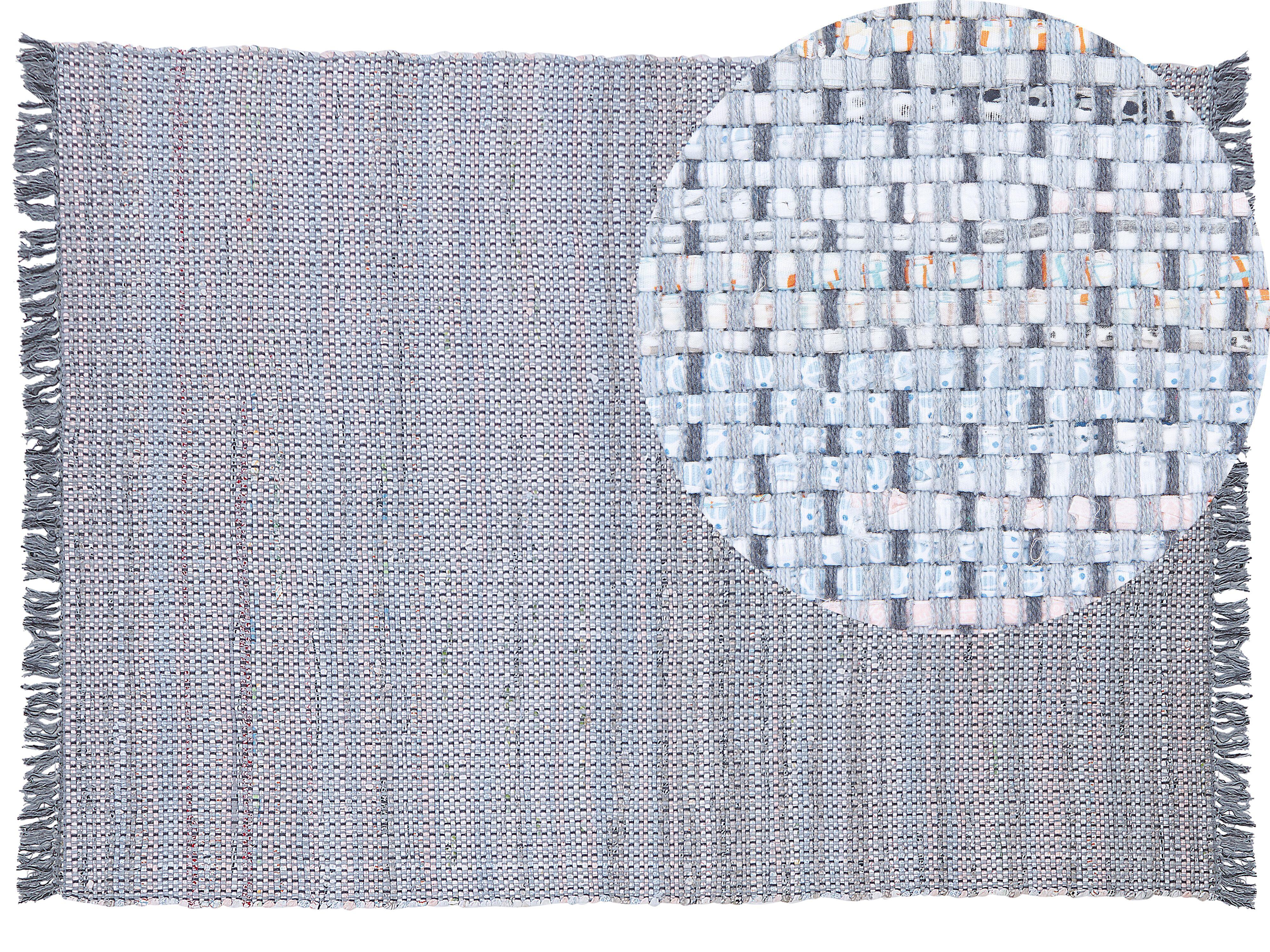 TEPPICH geflochten Besni 230/160 cm - Grau, Textil (160/230cm) - Beliani