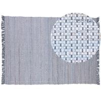 TEPPICH geflochten Besni 230/160 cm - Grau, Textil (160/230cm) - Beliani