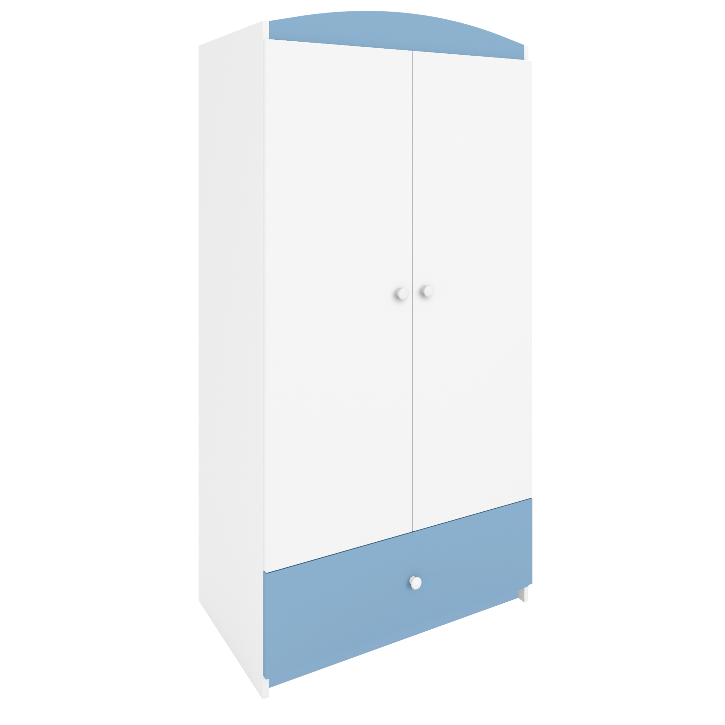 KINDERKLEIDERSCHRANK Basic - Blau, Holzwerkstoff (90/175/52cm) - RAUMHIRSCH FURNITURE