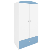 KINDERKLEIDERSCHRANK Basic - Blau, Holzwerkstoff (90/175/52cm) - RAUMHIRSCH FURNITURE