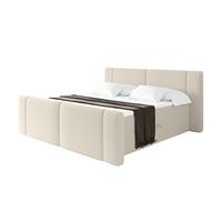 BOXBETT mit Matratze H3 - EVON Zanozek - 180x200 cm Beige - Kaschmir, Holzwerkstoff (180/200cm) - ALTDECOR