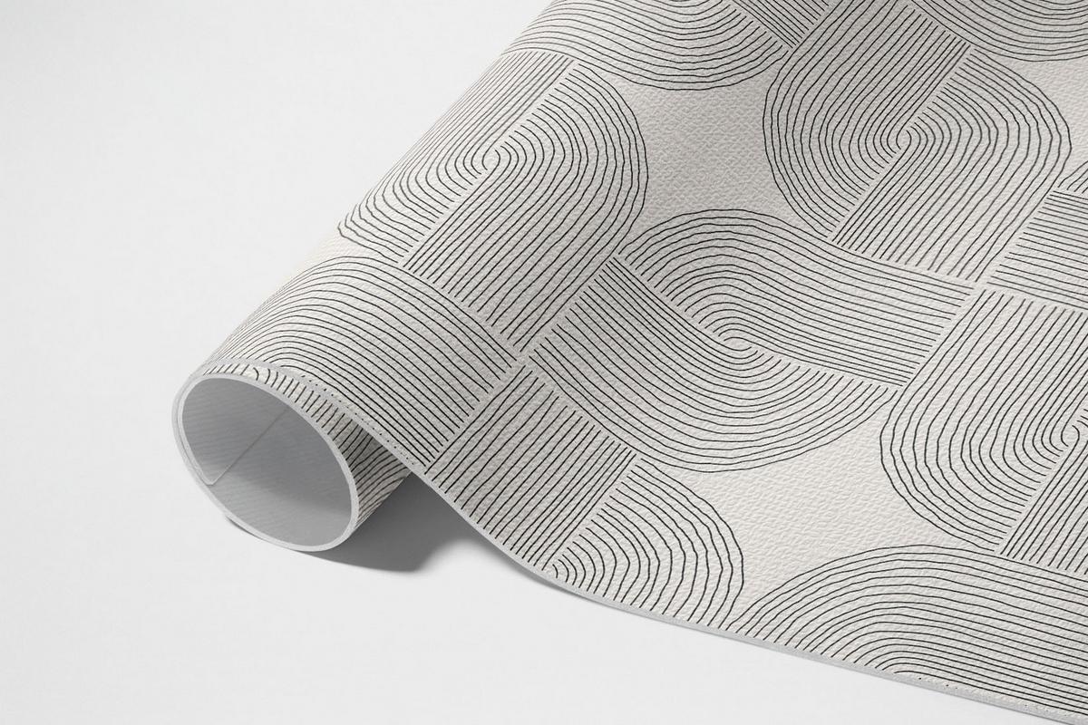 TEPPICH 150x225 cm Linearer Zopf Vintage Muster - Hellgrau, Kunststoff (150/225cm) - Wallfluent