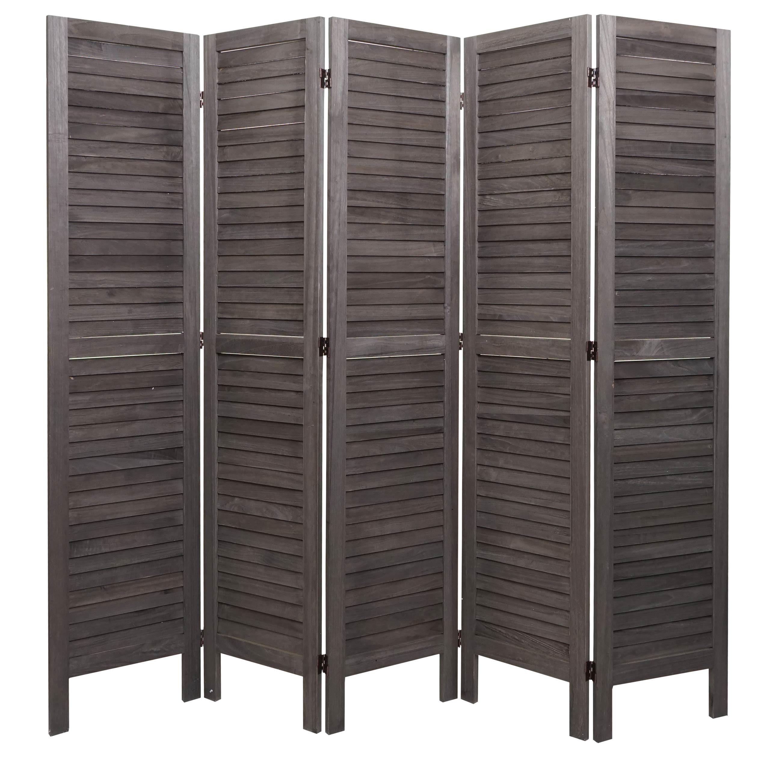 PARAVENT Grau, Braun - Braun/Grau, Holz (200/170/2cm) - MCW