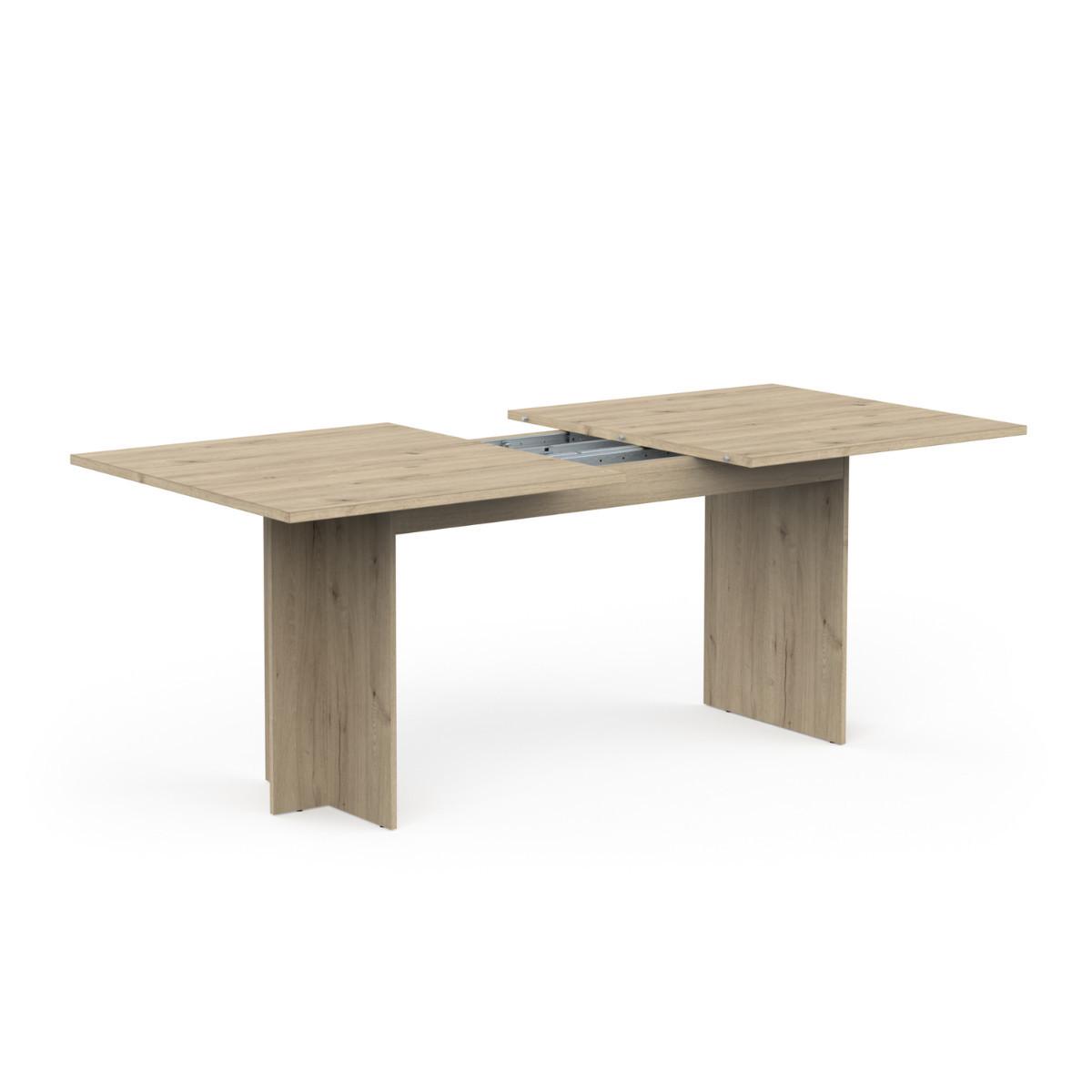 TISCH ausziehbar von 165,6 bis 200 cm in dunkler königlicher Eichenoptik 165,6/90/73,7 cm - Eschefarben, Holzwerkstoff (85.3/90/73.7cm) - Calicosy