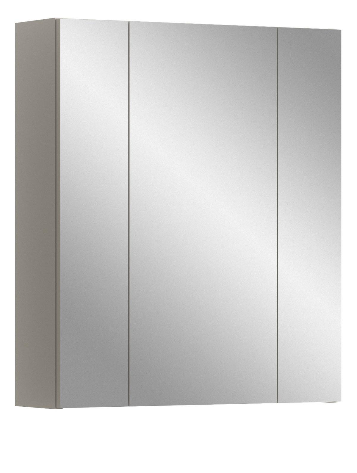 SPIEGELSCHRANK Kaschmir 60 x 70 cm, Badezimmer Schrank 3-türig - Kaschmir, Glas/Holzwerkstoff (60/70/18cm) - Inn.Furn