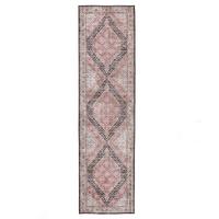 TEPPICH Waschbar HURST, orientalisch mit Medaillon, Rosa, 60 x 230 cm - Rosa, Textil (230/60cm) - KADIMA DESIGN