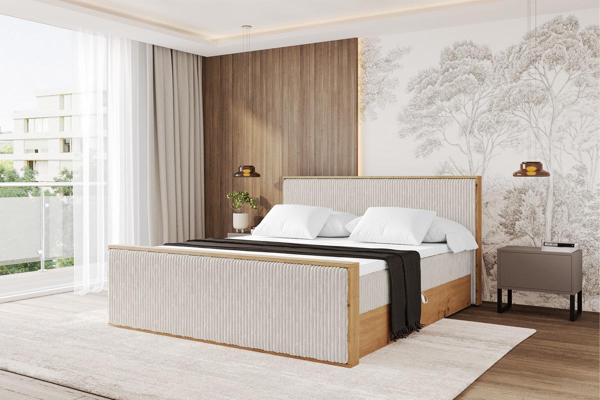 BOXBETT LOLLI9 -Z 140x200 - H4 Creme - Creme, Holzwerkstoff (140/200cm) - ALTDECOR
