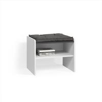 ESSZIMMERBANK Tiberio Weiß 53.5 x 41.1 cm - Weiß, Holzwerkstoff (53.5/45.5/41.1cm) - Livinity®