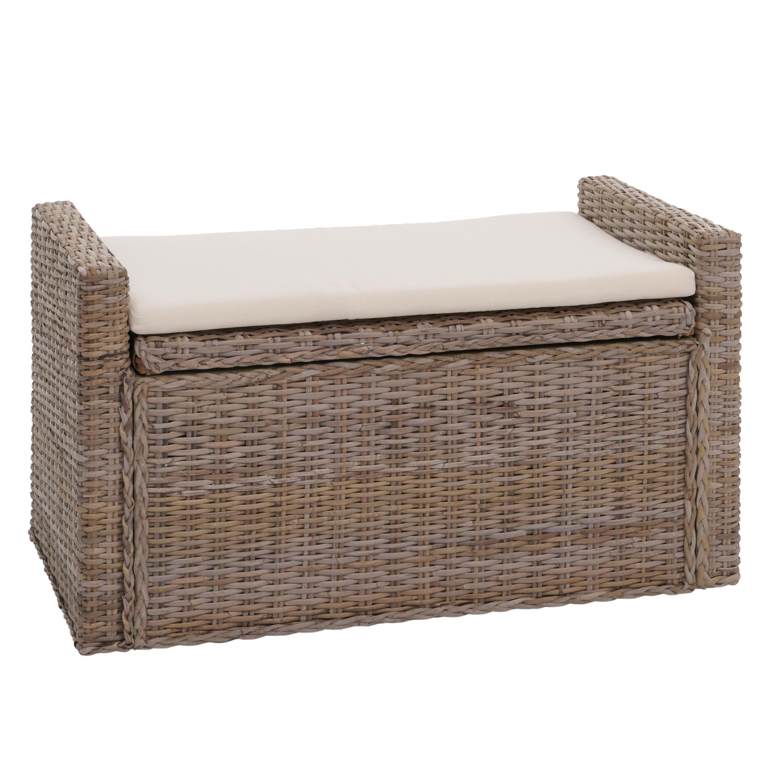 AUFBEWAHRUNGSTRUHE Grau, Braun - Graubraun, Holz (88/51/44cm) - MCW