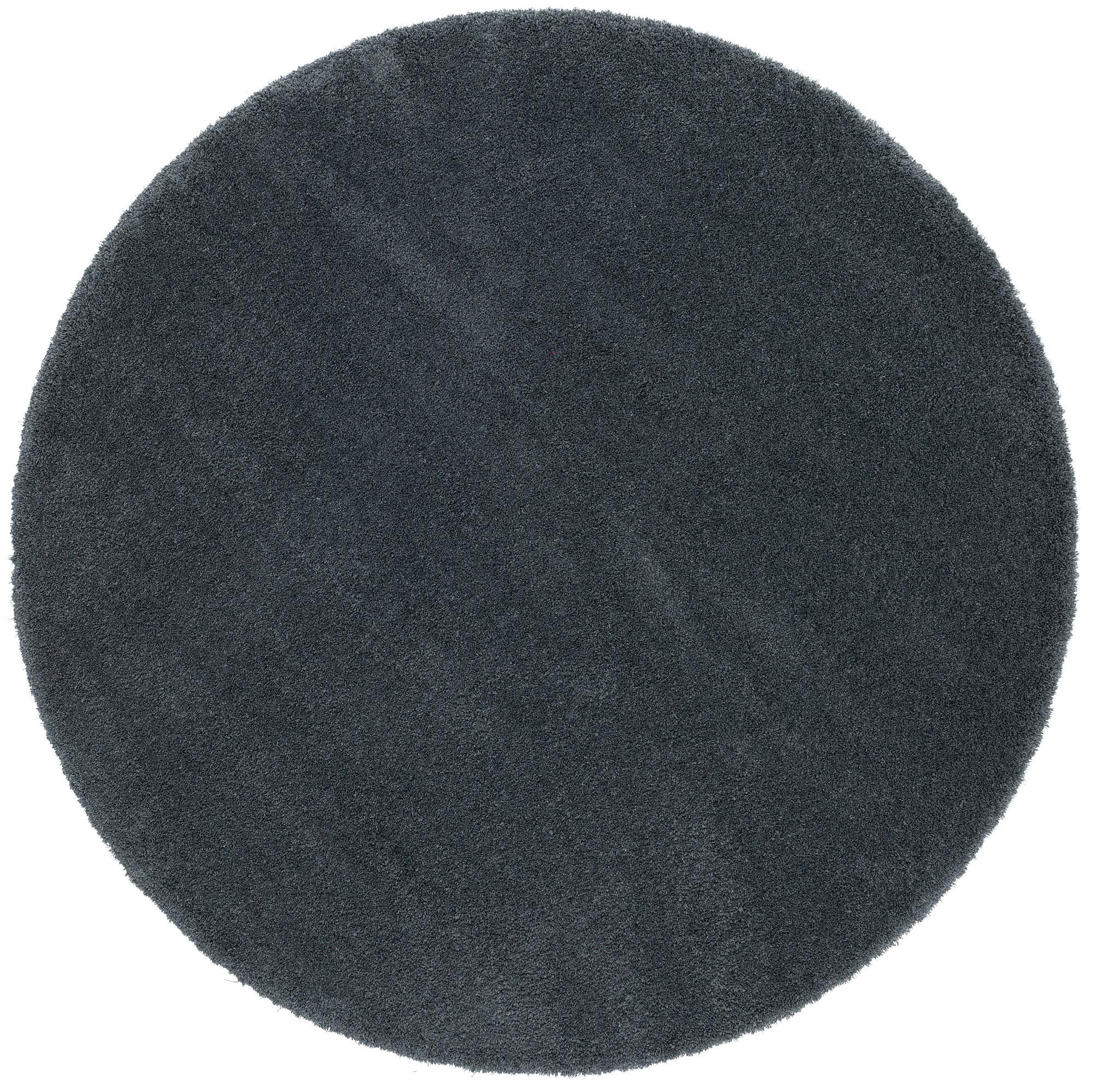 LUXUS HOCHFLOR LANGFLOR TEPPICH HARMONY RUND - Anthrazit, Textil (160/160cm) - Snapstyle
