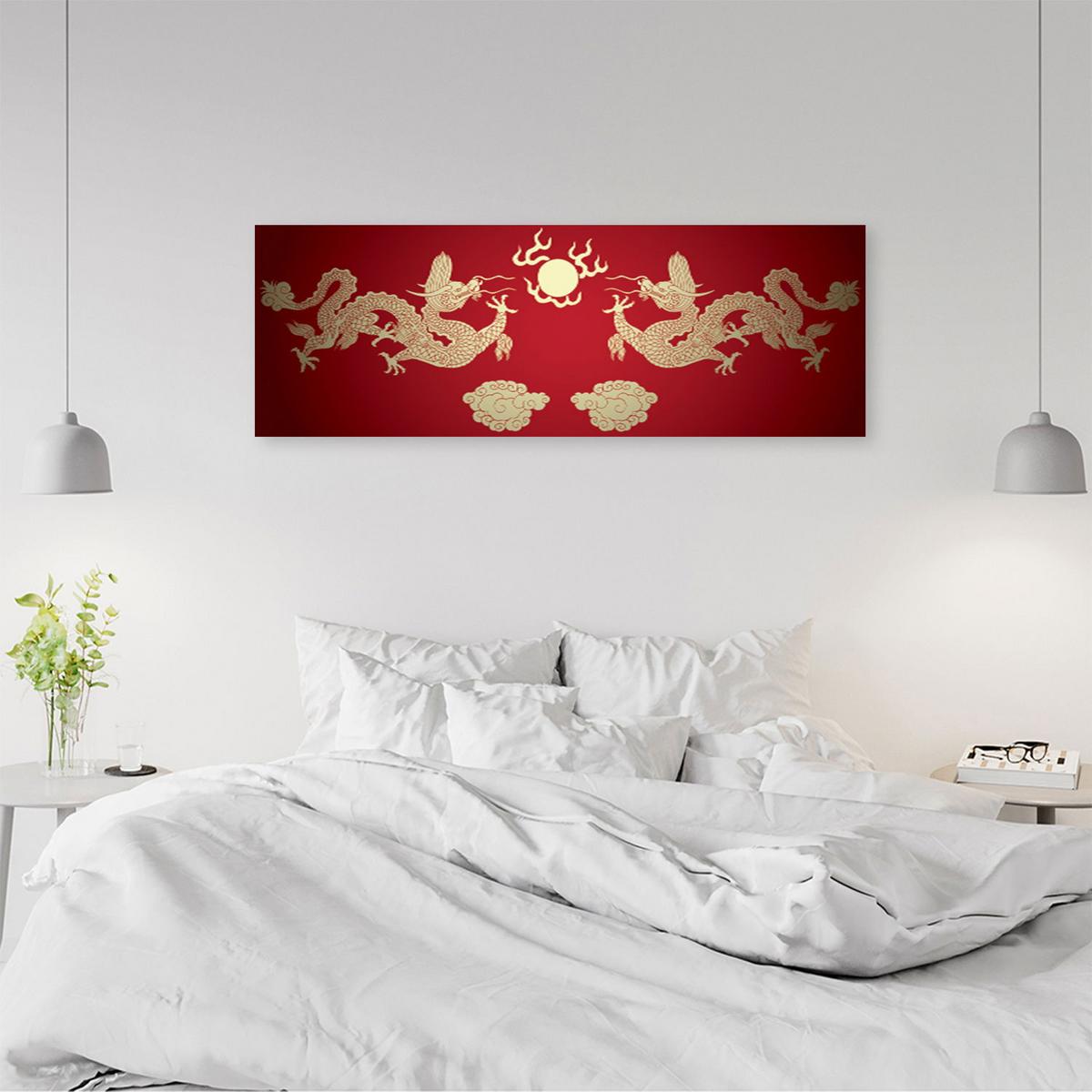 KUNSTDRUCK Rot 90/30 cm - Rot, Textil (90/30cm) - KUNSTLOFT