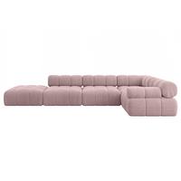 ECKSOFA modulares Sofa Felto-L2 - 380x190x70 cm Rosa Cord - Rosa, Holzwerkstoff/Textil (380/190cm) - ALTDECOR