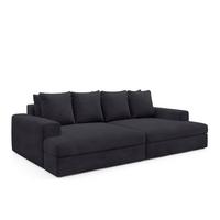 SOFA Paola 3 Sitzplätze Schwarz - Schwarz, Holz (272/86/167cm) - Petits-meubles