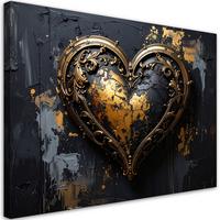 LEINWANDBILD Liebe 30x20cm - Goldfarben, Textil (30/20cm) - Feeby