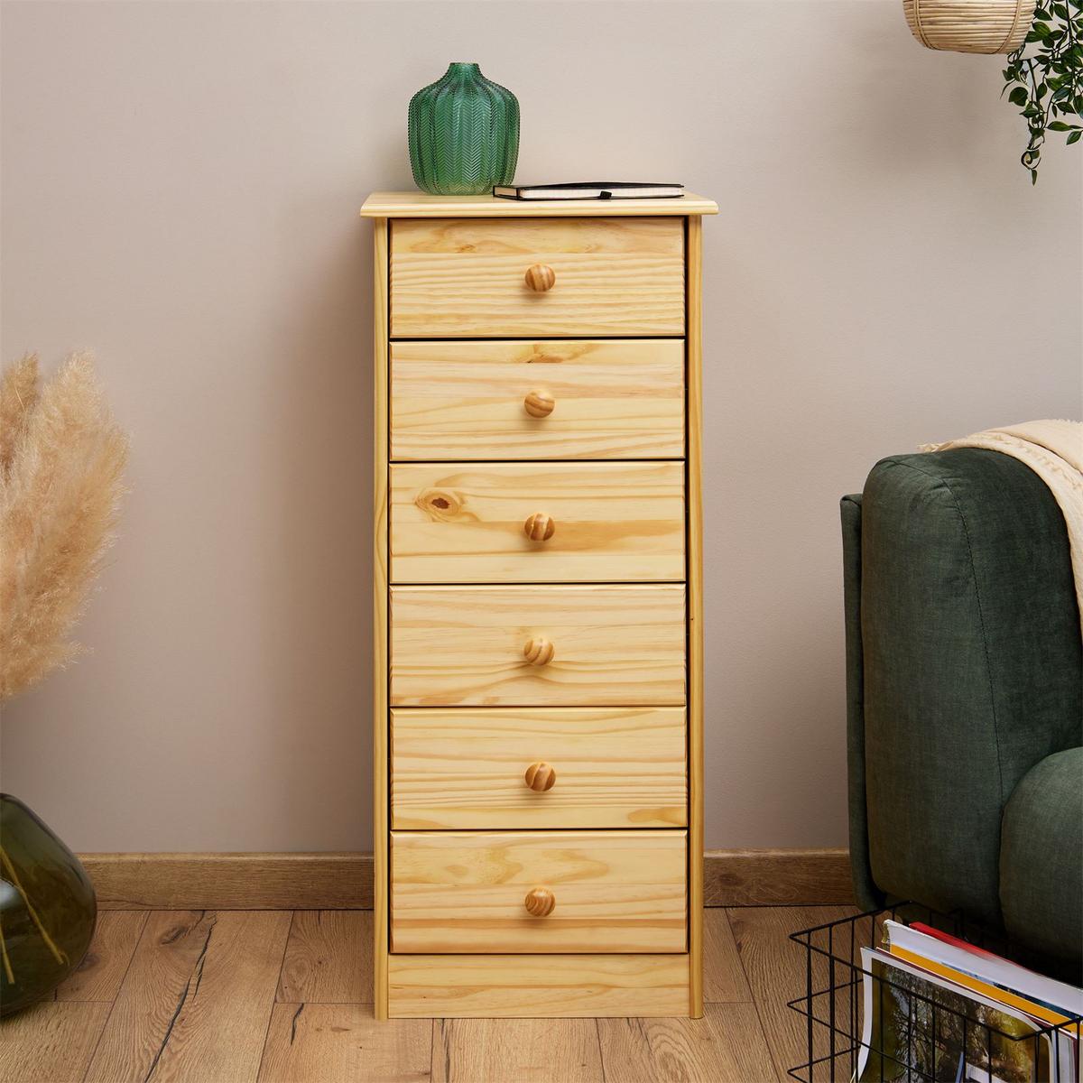 KOMMODE RONDO natur - Naturfarben, Holz (43/106/35cm) - IDIMEX
