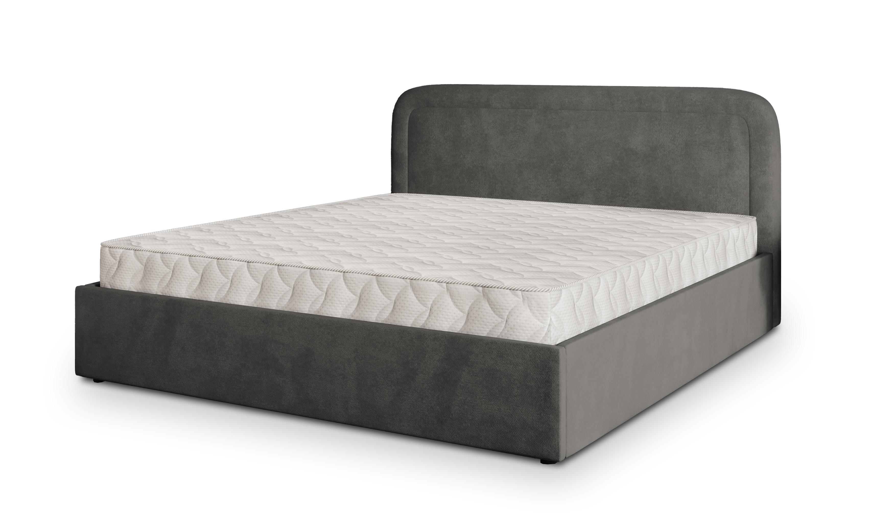 POLSTERBETT BENIRA K 120x200 cm mit Bettkästen - Grau - Grau, Holz/Textil - MASSENO