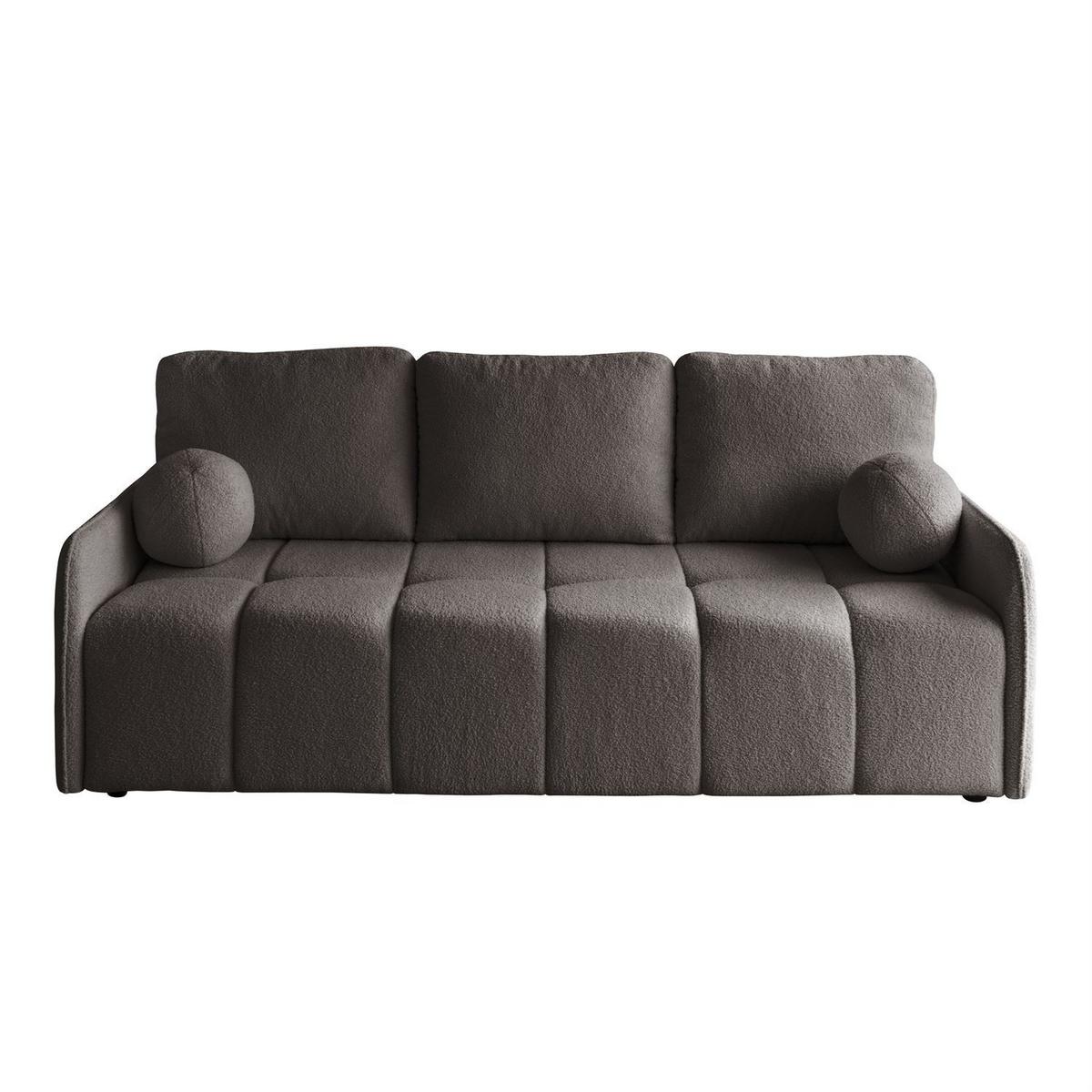 SCHLAFSOFA Morena, zweisitzig, mit Schlaffunktion, Quelle 20 - Dunkelbraun, Textil (207/90/90cm) - Lookway
