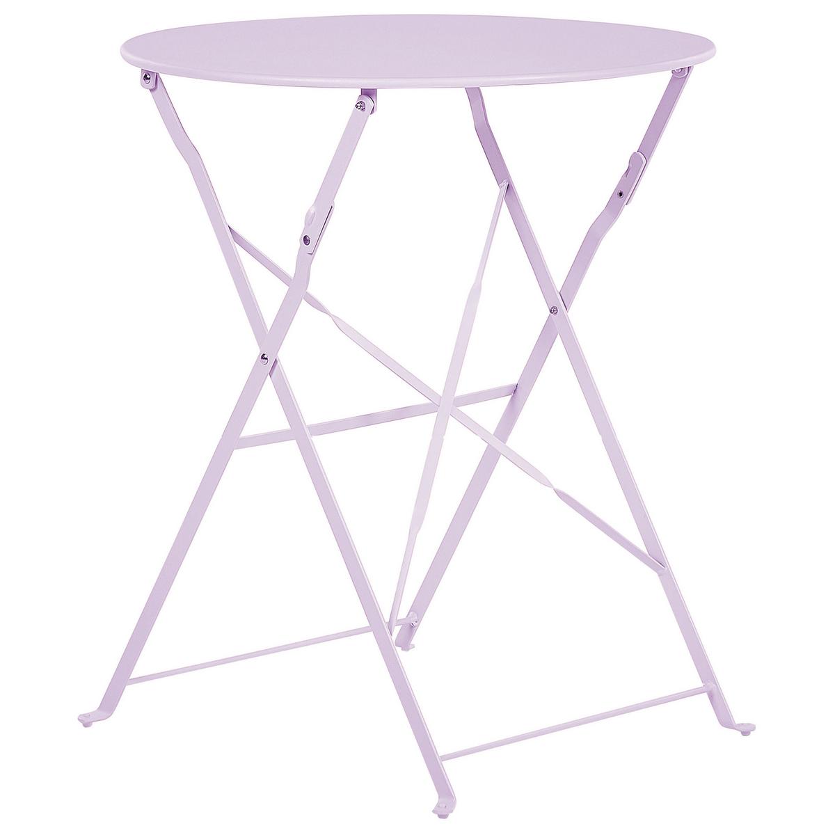 BALKONSET 2-Sitzer violett zusammenklappbar Fiori - Violett, Metall - Beliani