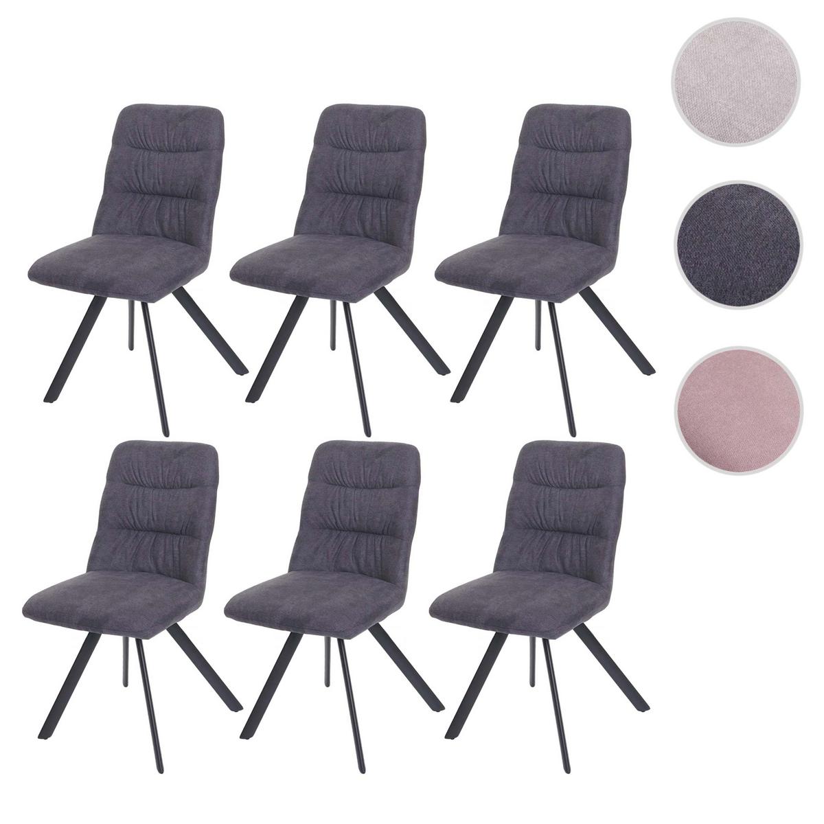 ESSZIMMERSTUHL Anthrazit 6er-Set - Anthrazit, Textil (45/94/45cm) - MCW