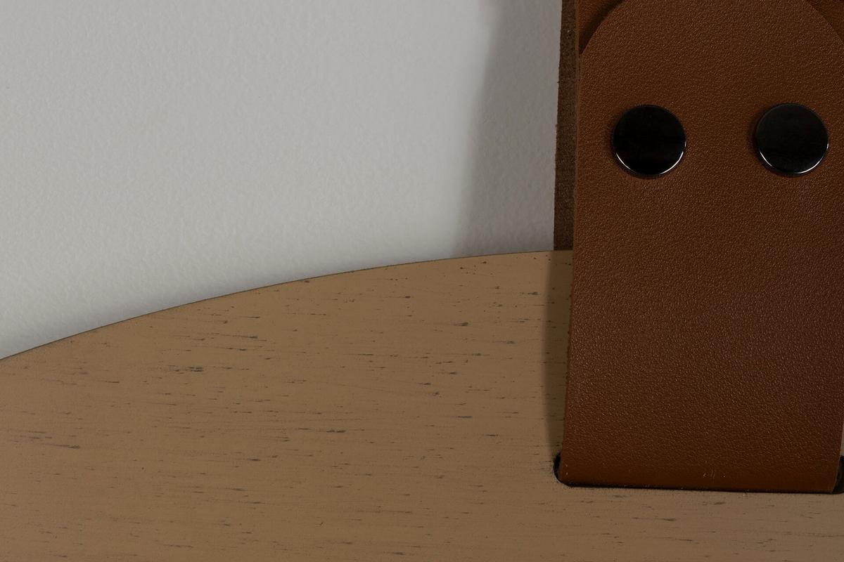 WANDSPIEGEL Braun 83,82/76,2 cm - Braun, Leder (8/76.2/1cm) - KUNSTLOFT