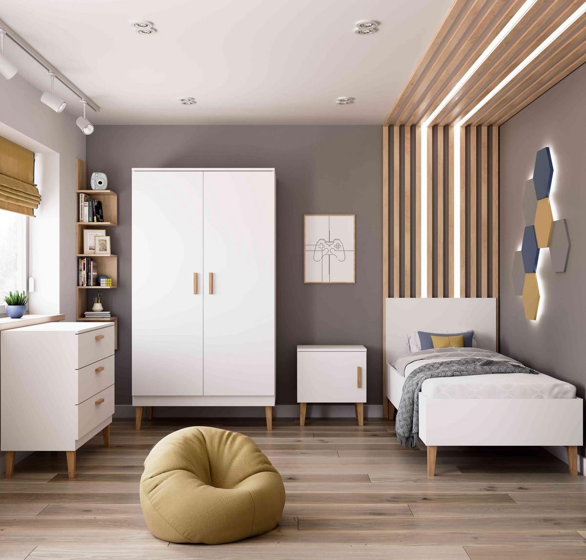 KOMMODE KUBI Weiß Weiß 100/90/47 - Weiß, Holzwerkstoff (100/90/47cm) - RAUMHIRSCH FURNITURE