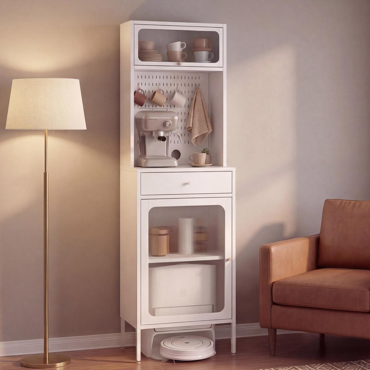 HIGHBOARD Weiß - Weiß, Metall (54/182/40cm) - MCW