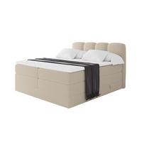 BOXSPRINGBETT mit Matratze H3/H4 - NINA KING - 200x200 cm Dunkelbeige - Baltimorefarben, Holzwerkstoff (200/200cm) - ALTDECOR