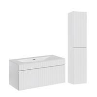 BADMÖBEL 100cm Zelie 2er-Set Weiß - Weiß, Holzwerkstoff (100/46/45cm) - Petits-meubles