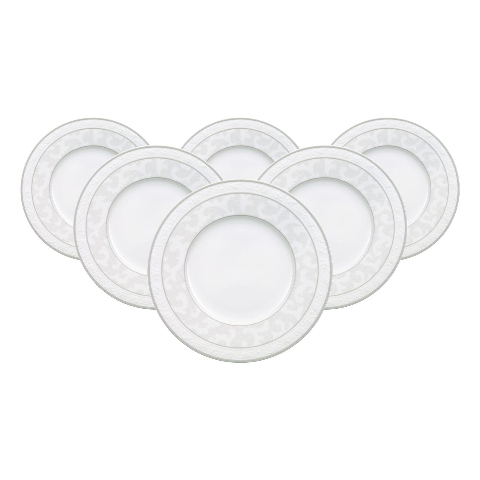 BROTTELLER Gray Pearl weiß ø 18 cm 6er Set - Weiß, Keramik (18cm) - Villeroy & Boch