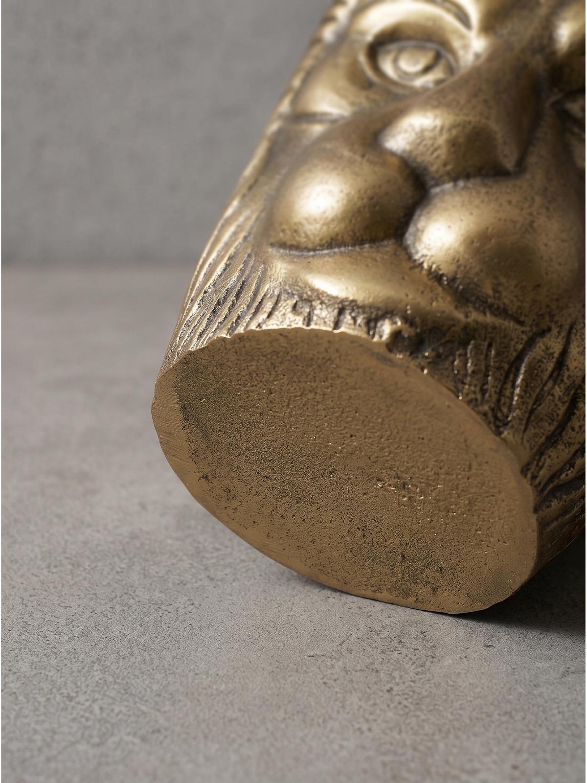METALLVASE DENDER, Aluminium, handgefertigt, Gold, Ø 18 x 21 cm - Goldfarben, Metall (21cm) - KADIMA DESIGN