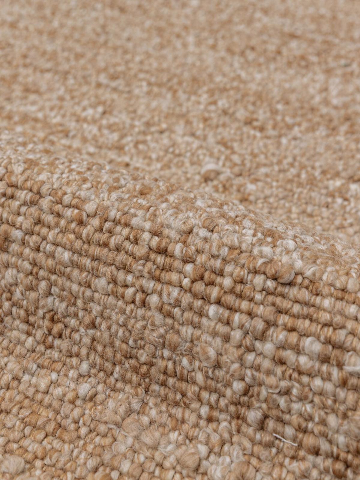 TEPPICH Kurzflor, handgewebt, GLAVEN, in Natur, Bouclé-Struktur, 200 x 290 cm - Beige, Textil (200/290cm) - KADIMA DESIGN