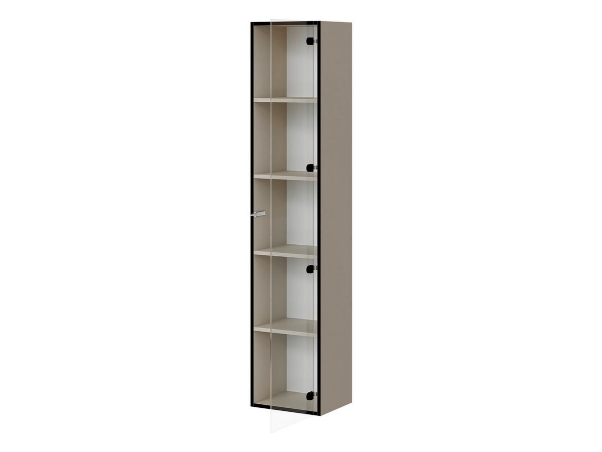 GLASVITRINE Govi - Nussbaumfarben, Holzwerkstoff (35/168/31cm) - MIRJAN24