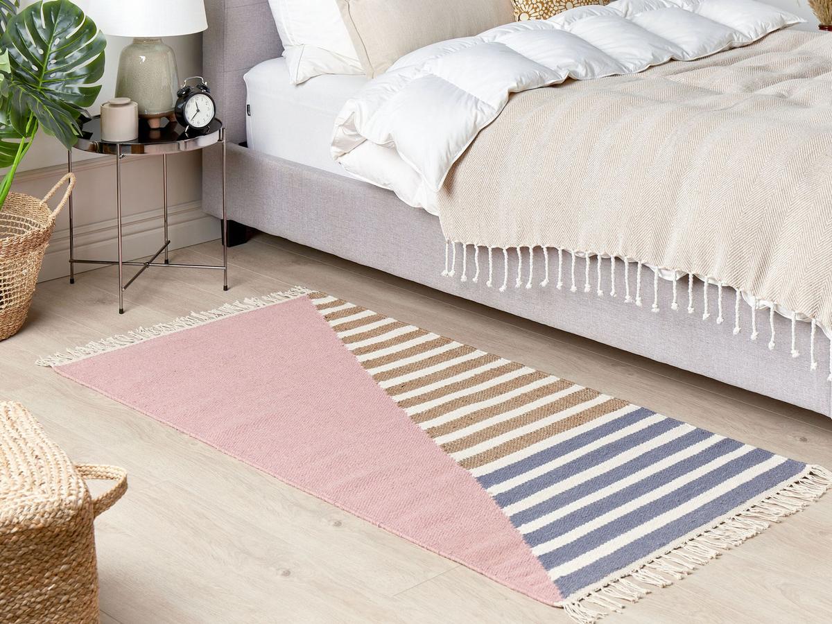 TEPPICH geflochten Engiz 150/80 cm - Multicolor, Textil (80/150cm) - Beliani