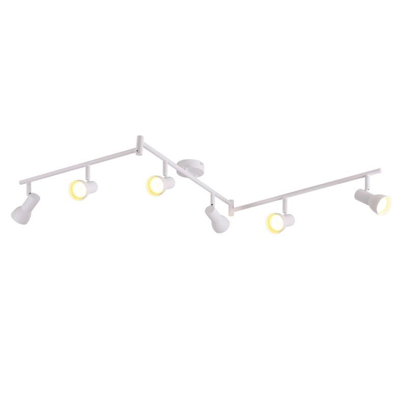DECKENSTRAHLER Lemons 6-flammig 150/8/18.5cm - Weiß, Metall (150/8/18.5cm) - Nettlife