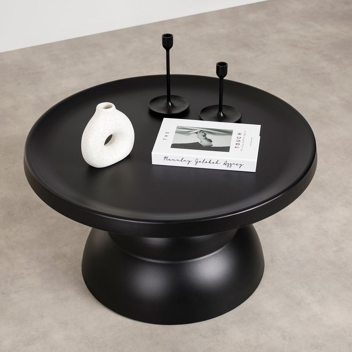 COUCHTISCH LORIS schwarz - Schwarz, Metall (70/70/39cm) - IDIMEX