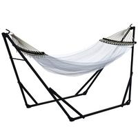 HÄNGEMATTENGESTELL, Metal, Nylon, Weiß - Weiß, Metall (263/89/100cm) - Outsunny