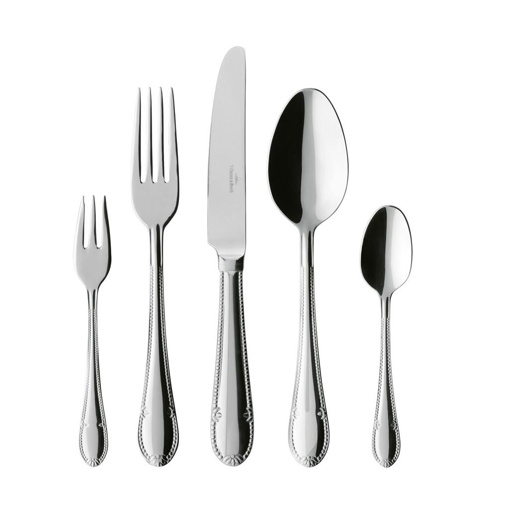 TAFELBESTECK Mademoiselle silber 30-tlg. - Silberfarben, Metall - Villeroy & Boch