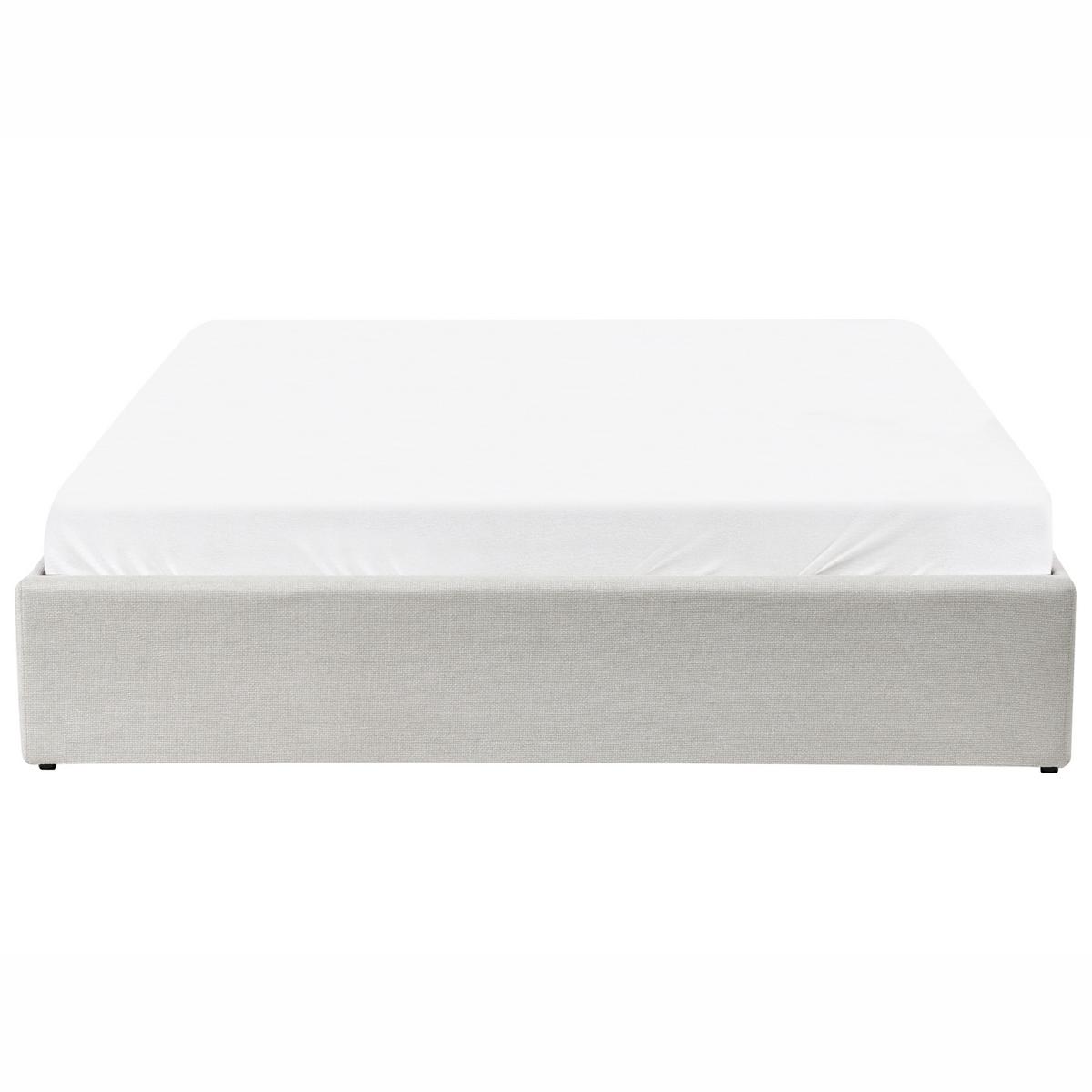 BETT mit Stauraum 160/200 cm Hellbeige Dinan - Beige, Textil (160/200cm) - Beliani