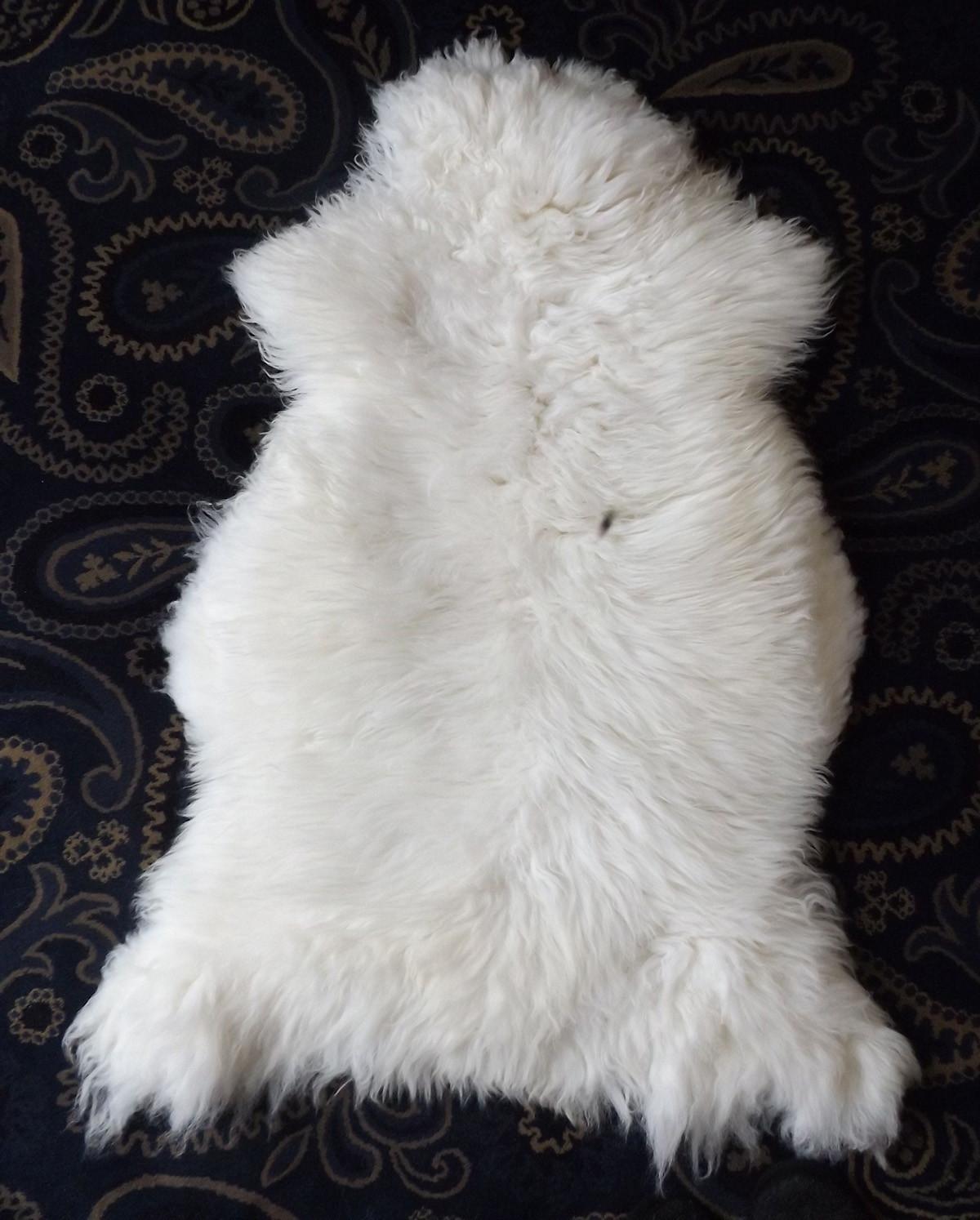 SCHAFFELL Natur Lammfell Weich Flauschig Wohnteppich, Weiß, ca. 130 cm - Weiß, Fell (70/130cm) - Provellus